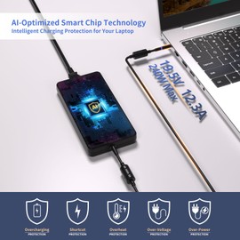 240W Laptop Charger AC Power Adapter Compatible with Dell M15 R3 R4 R7 R6 R5 M17 R5 R4 R3 15 R3 R2 17 R3 G15 G16 G7 G5 G3 Series, Precision 7730 M16 M17X15 X17 X16 Gaming Laptop Power Cord