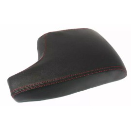 Kar Designers Fits 14-16 Mazda 3 Real Leather Center Console Armrest Cover w/Red Stitch