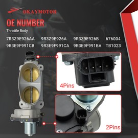 OKAY MOTOR 9R3Z9E926A Throttle Body Assembly for 2005 2006 2007 2008 2009 2010 Ford Mustang 4.6L V8 7R3Z9E926AA 9R3Z9E926B 9R3E9F991CB - Aluminum