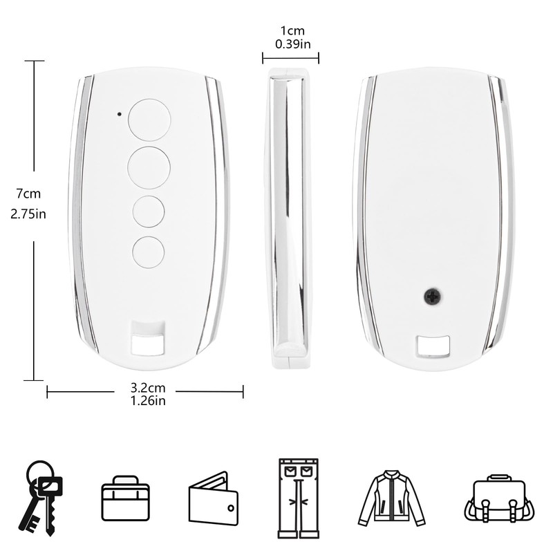 2 x Garage Door Remote Control Hansender for King Gates
