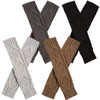 Gatuida 4pairs Fingerless Knitted Arm Warmers for Comfortable Gloves Thumbholes