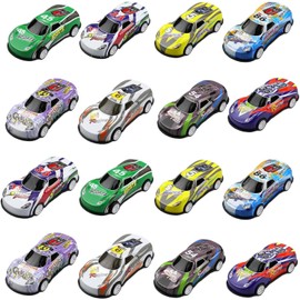SUPGOD 8 Pieces Mini Car Set Racing Car Metal Stunt Toy Car Cars Toy Wind-Up Cars with Pull Back Toy Cars Random Selection Small Cars for Girls Boys Toy Gift