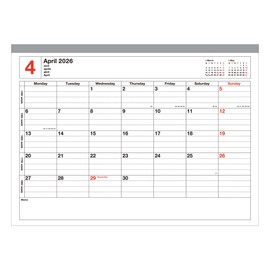 2025 Schedule Notebook, September 2025, Monthly Block, B6 Variation, Notebook Calendar, S, Dark Gray, Marks 26ADR-NB2-DGY