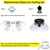 4 Pack Clear Glass Shades, Replacement Glass Globes for Ceiling