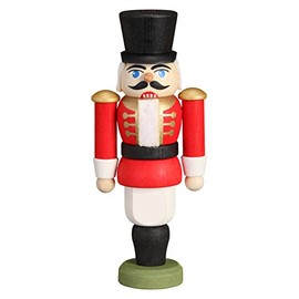 Seiffener Volkskunst Tree Ornament - Nutcracker - Hussar Red - 9 cm / 3.5 inch