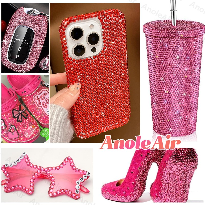 15000Pcs Red Color Rhinestones for Bedazzling, Jelly Bedazzling Resin Gems
