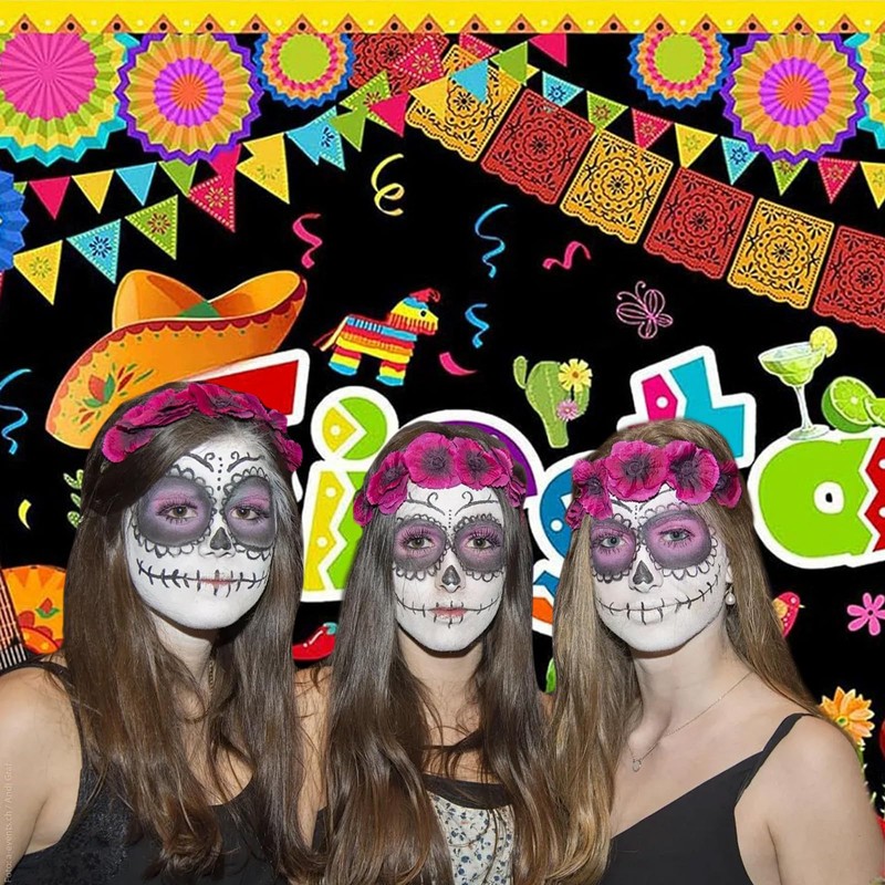 YQWIN Fiesta Backdrop Mexican Fiesta Party Decorations Fiesta Banner Mexican