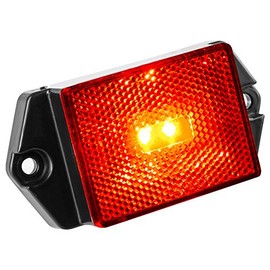 Lumitronics Reflector/Clearance LED Marker Light w/ Ear Mount (Red Lens)