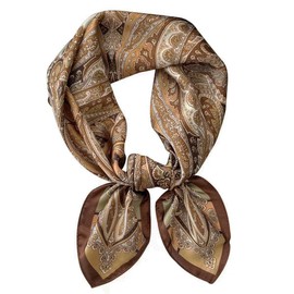 Hexchasty Head Hair Scarf Satin Silk Feeling Scarves for Women Lightweight Fashion Bag Purse Scarf for Handbags Accessories