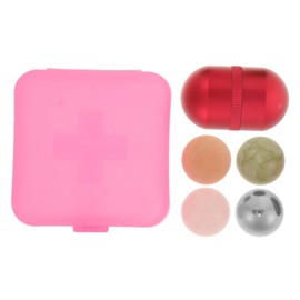 Healeved 1set Volcanic Stone Face Roller for Eye Care Multifunctional Cooling Facial Massage Roller Skincare Kit for Puffiness and Dark Circles