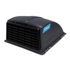 Camco Standard Roof Vent Cover, Opens for Easy Cleaning, Aerodynamic Design, Easily Mounts to RV with Included Hardware-Smoke (40453)