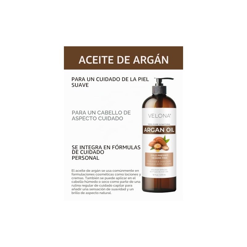 velona Aceite De Argan - 32 Fl Oz(Con Bomba) |