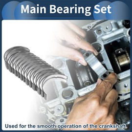 A ABSOPRO Main Bearing Set No.1170247011 for Toyota LAND CRUISER 1969-1980 Engine Crankshaft Main Bearing Metal Silver Tone 14 Pcs