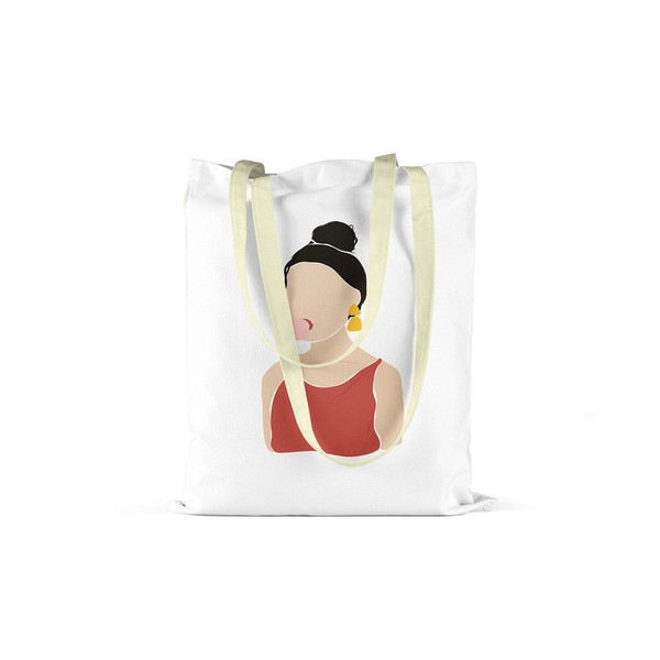 Bonamaison Printed Tote Bag, Reusable Grocery Bag, Shopping Bag, Machine
