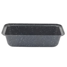 Salter BW07037EU7 Teglia antiaderente per pane e torta, rivestimento antiaderente Megastone, 27cm piatto a forma rettangolare, senza PFOA, forno fino a 220°C, per carne/verdura, Nero