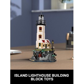 GOTIMON Island Lighthouse Building Block Toy Set, Gifts for Kids and Adults（1092 PCS）