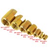 50 Pieces Self-Tapping Thread Insert, Brass Tone Thread Slotted Inserts