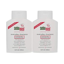 Sebamed Everyday Shampoo for All Hair Types and Sensitive Scalp Hypoallergenic Dermatologist Recommended pH 5.5 Soap and Alkali Free 6.8 Fluid Ounces (200 Milliliters) Pack of 2