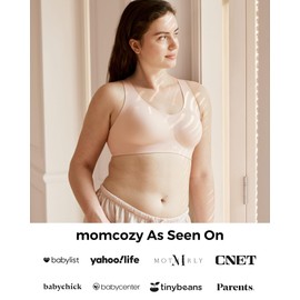 Momcozy Seamless Wireless Bras for Women, Full Coverage Comfortable Supportive Bralettes for Everyday Wear Blush