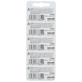 Maxell CR1220 3V Lithium Coin Cell Watch Batteries (5-Pack)