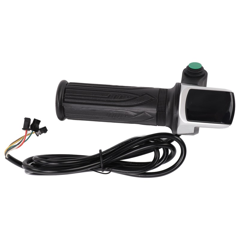 1 Pair Handlebar Throttle Grip Universal LED Display Wire Twist