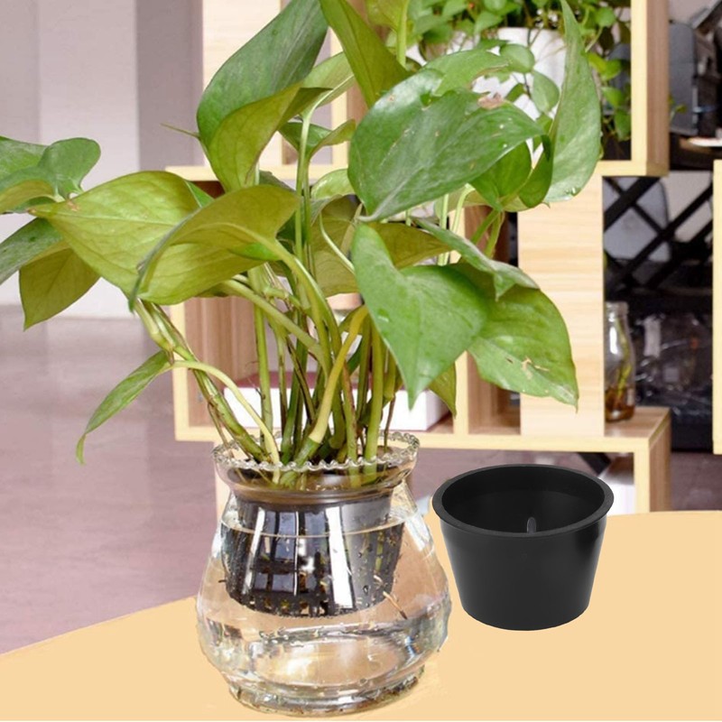 100PCS Net Cups with 100PCS Sponges Plastic Breathable Bottomless Garden
