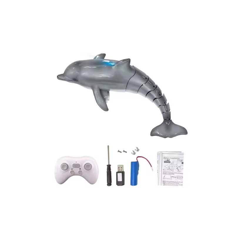 Remote Control Dolphin Water Toy for Kids – LED Spray