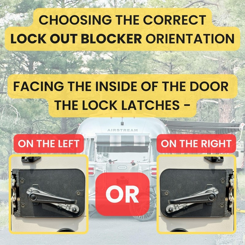 Lock Out Blocker for Airstream Travel Trailer Slide Lock, Prevent