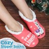 Croloose 4 Pairs Fuzzy Slippers for Women Non Slip Fun