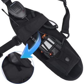 Radio Chest Harness Double Radio Shoulder Holster Chest Harness Vest Rig Strap Two Way Raido for Baofeng UV-5R AR-152 5RM BF-F8HP PRO K5PLUS UV32 DM 32 Walkie Talkie Rescue Essentials