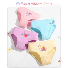 Adorel Girls' Briefs Cotton Briefs Panties Pack of 12, Animal world