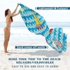 Famstar Beach Blanket Sandproof Waterproof 78''×81''1-5Adults Oversized,Compact Lightweight Durable Beach