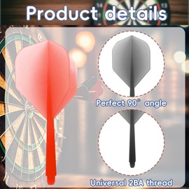 9 Stück Dart Flights mit Schaft,Flights Darts Fusion Softdart,Dart Schäfte aus Flex Kunststoff,Standard 4 Blade Darts Flights mit Schaft,Festen Darts Zubehör,für Assist Dartpfeile Stabil Wurf (2BA)