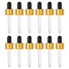 PATIKIL Glass Eye Dropper Caps, 12 Pcs Anodized Aluminum Glass