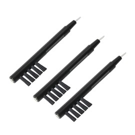 OHPHCALL 5pcs U-shaped Hearing Aid Cleaning Brush Black Hearing Amplifier Cleaning Tool Wax and Magnet Removal Ear Devices