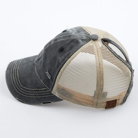 C.C Hatsandscarf Exclusives - Gorra de béisbol ajustable de algodón desgastado y lavado (BT-12) (BT-13), Negro -, 7
