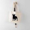 CafePress French Bulldog Silhouette Tote Bag Reusable Natural Beige Canvas