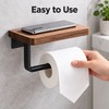 Wooden Toilet Paper Holder Wall Mount – Bathroom WC Roll