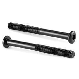 M8 x 80mm 20Pcs Flat Head Hex Socket Cap Screws Bolts, 304 Stainless Steel 18-8, Partially Threaded, Black Oxide by SG TZH (with Hex Spanner)