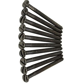 Pack of 10 Electrical Screws 50mm Black Nickel M3.5 Long Socket Screw Switch Plugs Fixings Raised Slotted Head