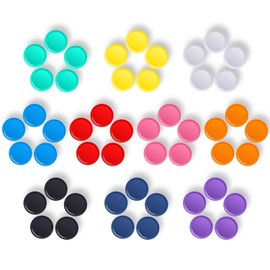 SukiMM 50pcs 10 Colors Strong Magnet Round 20mm Color Magnets Cute Refrigerator Magnets Great for Whiteboards, Bulletin Boards, Maps and More for School, Office, Kitchen, Office