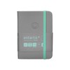 Antartik A7 Smooth Grey and Turquoise Hardback Notebook with Elastic