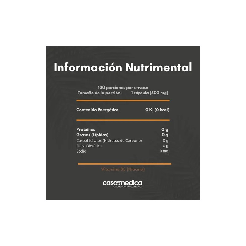 Vitamina B3 Niacina 100 Tabletas 500 Mg Nutricion 2000