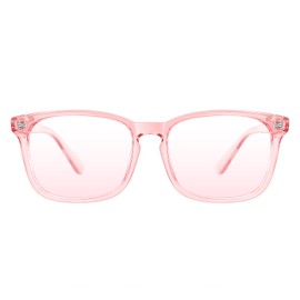 TIJN Blue Light Blocking Glasses for Women Men Clear Frame Square Nerd Eyeglasses Anti Blue Ray Computer Screen Glasses