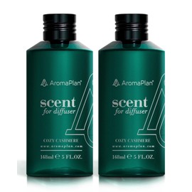 Aromaplan Hotel Scents Cozy Cashmere 5 Fl Oz (2 Pack), Luxury Aroma & Hotel Collection Diffuser Oil- Hotel Diffuser Oil for Aromatherapy- USA Made, Bigger Bottle, Bolder Aroma & Longer Lasting