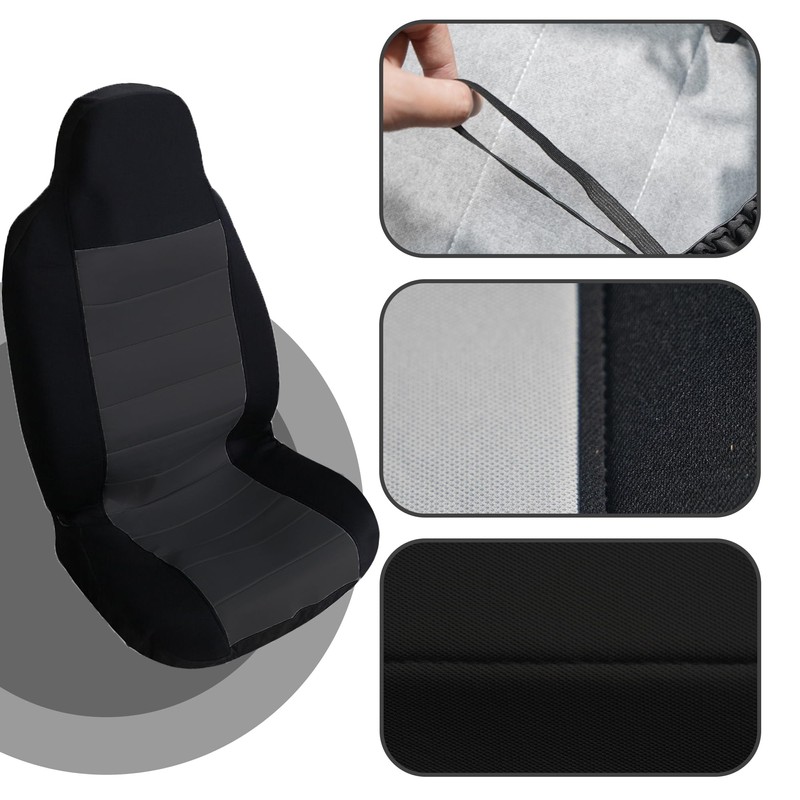 ESMING 2PCS 60/40 High Back Bench Seat Cover for Ford
