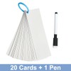Lachilly 20Pcs Dry Erase Reusable Blank Strip Card, Laminated Reusable