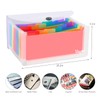 Uquelic 2Pcs Mini Accordion Receipt Folder - 13 Pockets Expanding