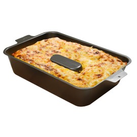 Jokari 9x13 Inch Thermal Ridge Baking Pan with Center Heating Spine to Promote Even Baking for Lasagnas, Cakes, Casseroles and More. No More Soggy Centers or Unevenly Baked Meals or Desserts