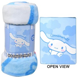 Sanrio Cinnamoroll Silk Touch Baby Kid Fleece Throw Blanket 46" x 50" Blue NEW